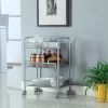 3 Layers Removable Storage Cart, Honeycomb Mesh Style,Gap Kitchen Slim Slide Out Storage Tower Rack with Wheels, Cupboard with Casters RT