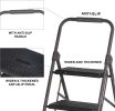 Step Ladder Folding Step Stool 3 Step Ladder with Wide Anti-Slip Pedal