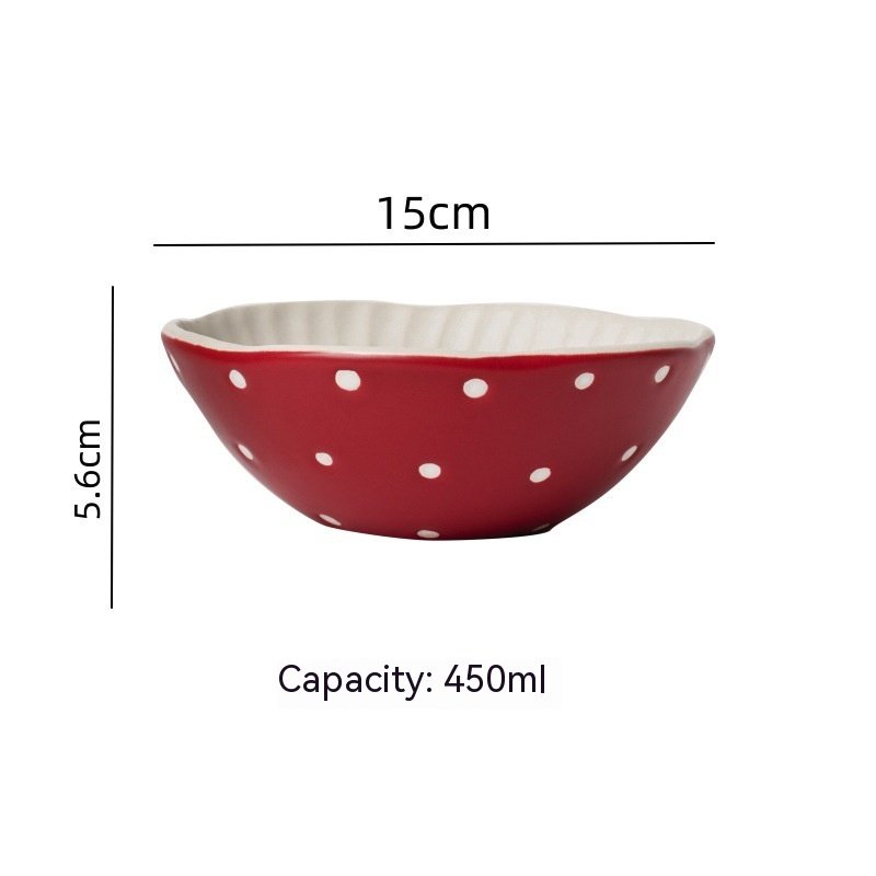 Cartoon Cute Good-looking Red Mushroom Ceramic Tableware Mug Dim Sum Plate Rice Bowl Instant Noodle Bowl Salad Bowl Spoon Cartoon Cute Good-looking Red Mushroom Ceramic Tableware Mug Dim Sum Plate Rice Bowl Instant Noodle Bowl Salad Bowl Spoon