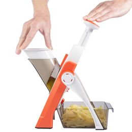 Multifunctional Hand Guard Shred Garlic Ginger Chopper (Option: Non Perforated Orange)