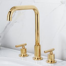 Black Split Faucet Basin Bathroom Cabinet (Option: Golden Seven)