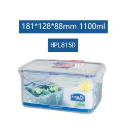 Plastic Fresh-keeping Lunch Box Sealed Food Refrigerator Storage Box Bento Box Microwaveable (model: HPL815D-1100ML)